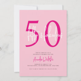Fifty and Fabulous Blush Pink 50th Birthday Party  Inbjudningar