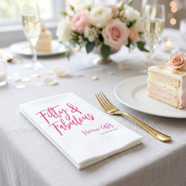 Fifty and Fabulous Name Date 50th Birthday Party Pappersservett