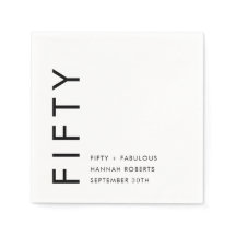 Fifty and Fabulous Name Date 50th Birthday Party