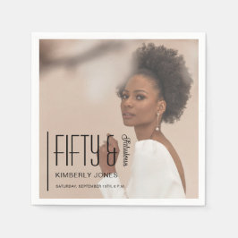 Fifty and Fabulous Photo 50th Birthday Party Pappersservett