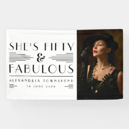 Fifty & Fabulous Art Deco Photo 50th Birthday