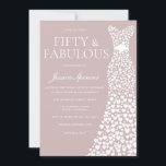 Fifty & Fabulous! Dusty Pink & White 50th Birthday Inbjudningar<br><div class="desc">Fifty & Fabulous! Dusty Pink & White 50th Birthday Invitation

See matching collection in Niche and Nest Store</div>