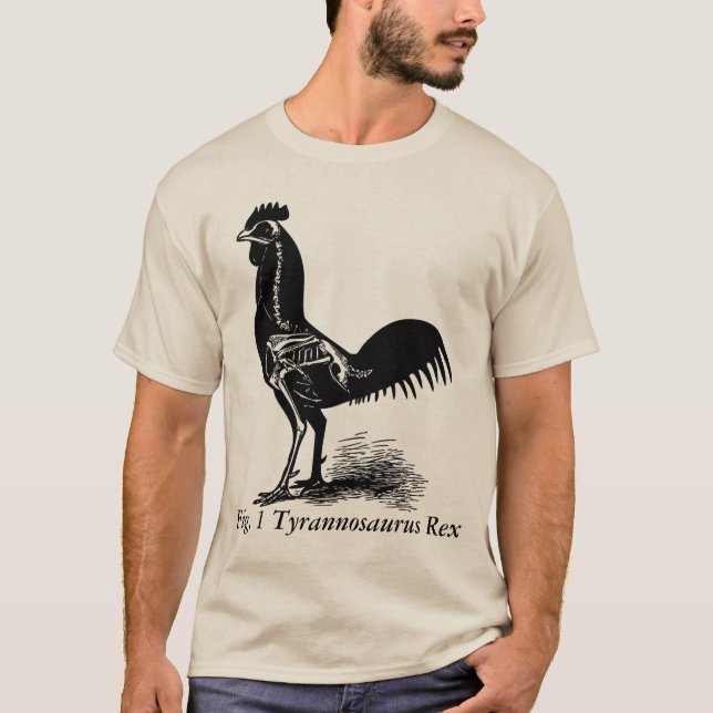 Fig., 1 skjorta för skelett för TyrannosaurusRex Tröja (Framsida)