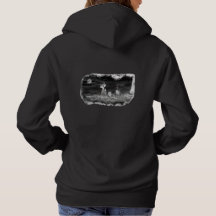 Fig & Blinky Kyrkogård Damer Svart Hoodie