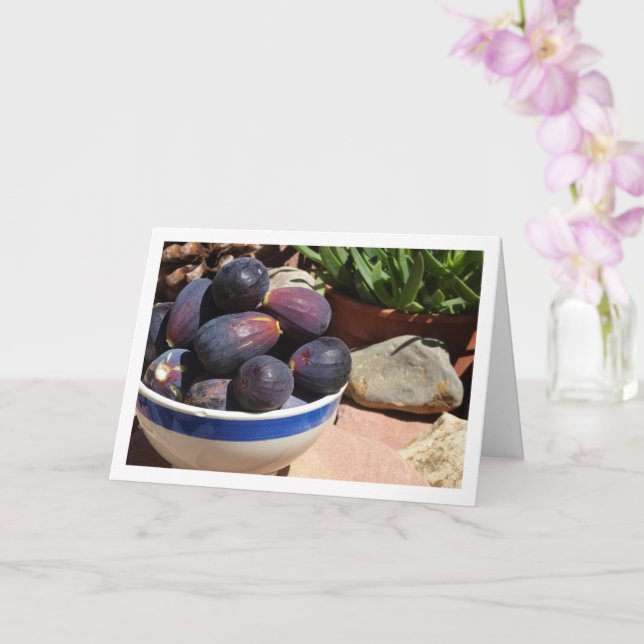 Fig Fruit in Bowl Fortfarande Life Kort (Orkide)