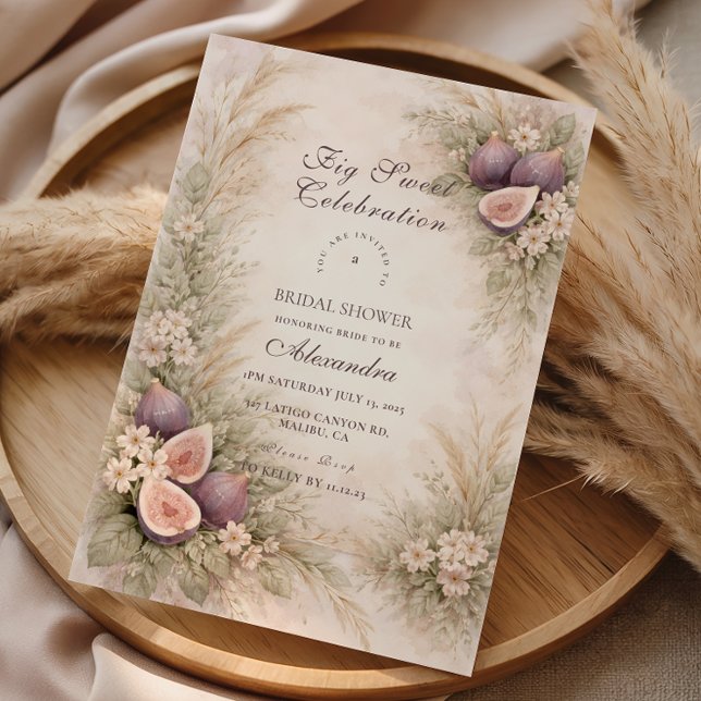Fig Orchard Elegance Bridal Shower Inbjudningar (Skapare uppladdad)