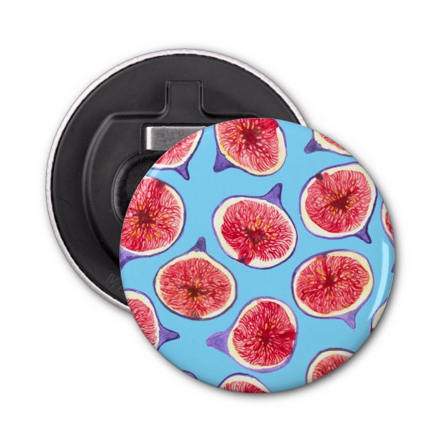 Fig-segment, vattenfärg mönster flasköppnare (Framsidan)