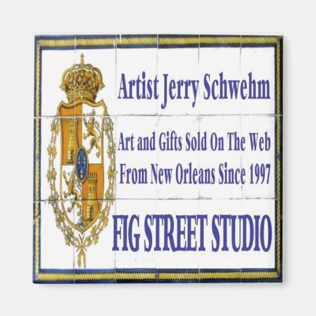 Fig Street Studio Tile Mural Magnet (Framsidan)