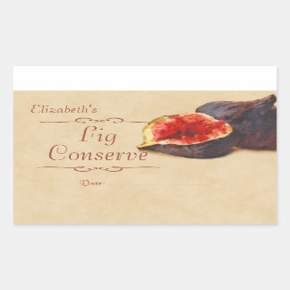 Fig sylt eller skanning rektangulärt klistermärke