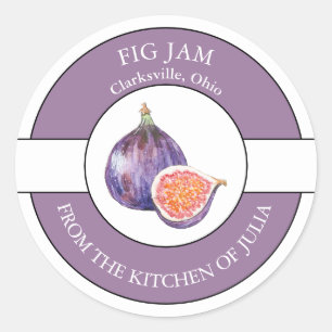 Fig Sylt-etikett Runt Klistermärke