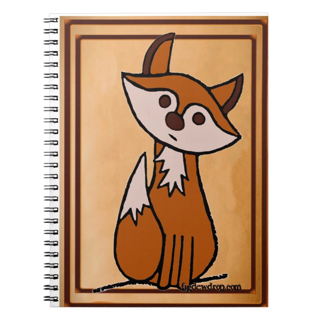 Fig the fox notebook anteckningsbok (Framsidan)