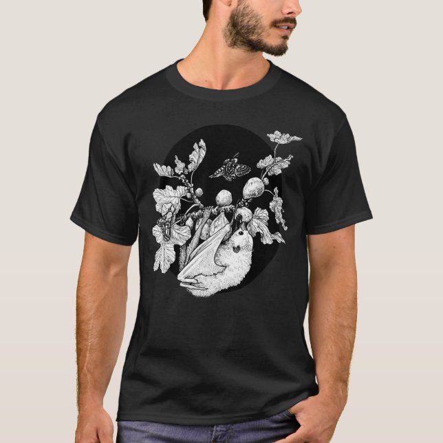 Fig Träd och Fruit Fladdermus T Shirt (Framsida)