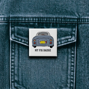Figarat Cute Lapis Grått Figaro Car Namn Knapp