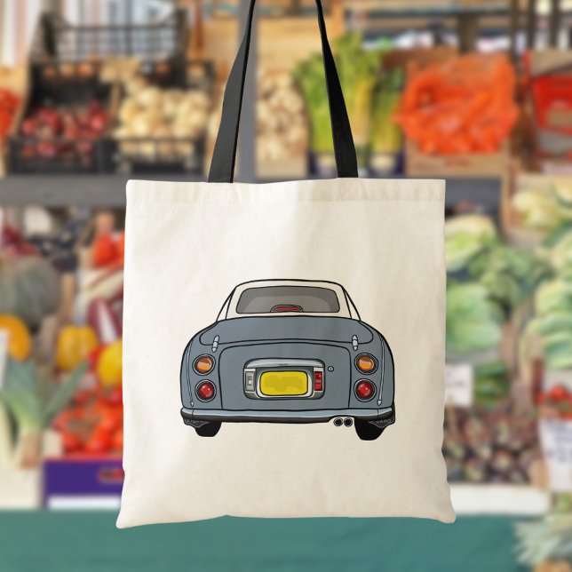 Figarat Cute Lapis Grått Figaro Car Tygkasse (Fun tote bag for the lapis grey figaro car owner)
