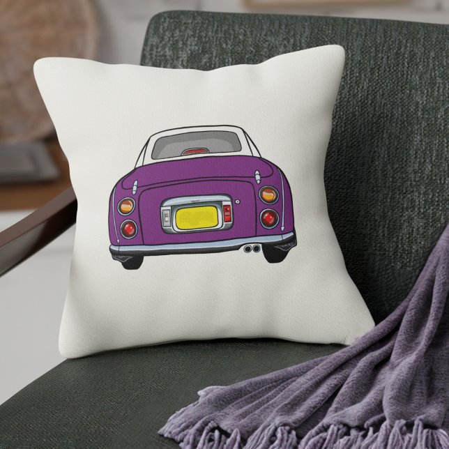 Figarat Cute Lila Figaro Car Cream Kudde (A pretty purple figaro car pillow for your home or your figgy)