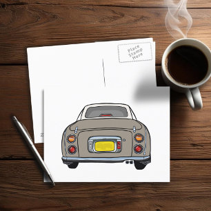 Figarat Cute Topaz Mist Figaro Car Postcard Vykort