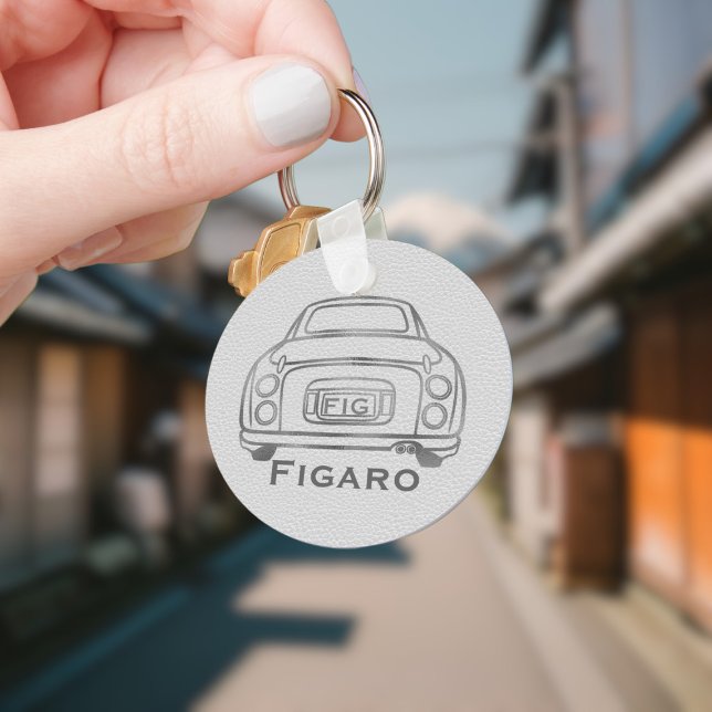 Figarat Monogram Figaro-bilförare Namn Nyckelring (Add your name and initials to this cute figaro car keychain.)