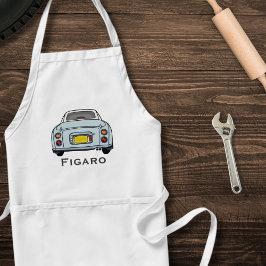 Figaration Cute Blek Aqua Blue Figaro Namn Apron Förkläde