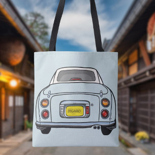 Figaration Cute Blek Aqua Figaro Namn Tote Bag Tygkasse