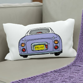 Figaration Cute Lilac Figaro Car Monogram White Lumbarkudde