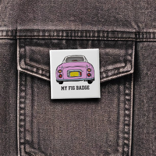 Figaration Cute Rosa Figaro Car Namn Button Badge Knapp