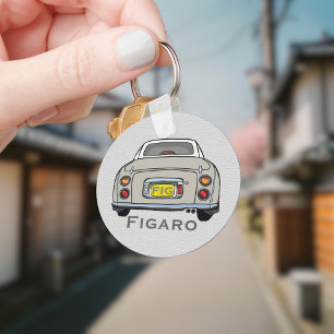 Figaration Cute Topaz Mist Figaro Car Driver Namn Nyckelring