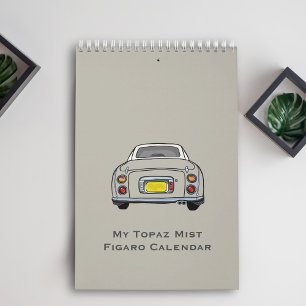 Figaration Cute Topaz Mist Figaro Car Garage Kalender