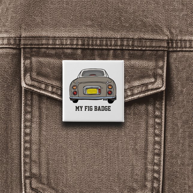 Figaration Cute Topaz Mist Figaro Motor Car Namn Knapp (A fun figgy pin button badge to attach to you! Show off your love of topaz mist cars)
