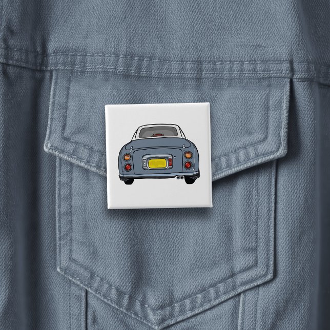Figaration Lapis Grått Figaro Car Button Badge Knapp (A fun badge to pin to yourself)