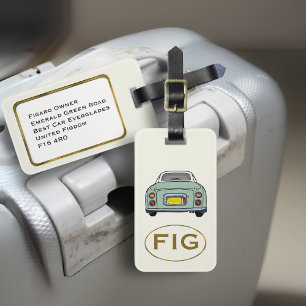 Figaration Monogram Grönt Figaro Car Luggage Tag Bagagebricka