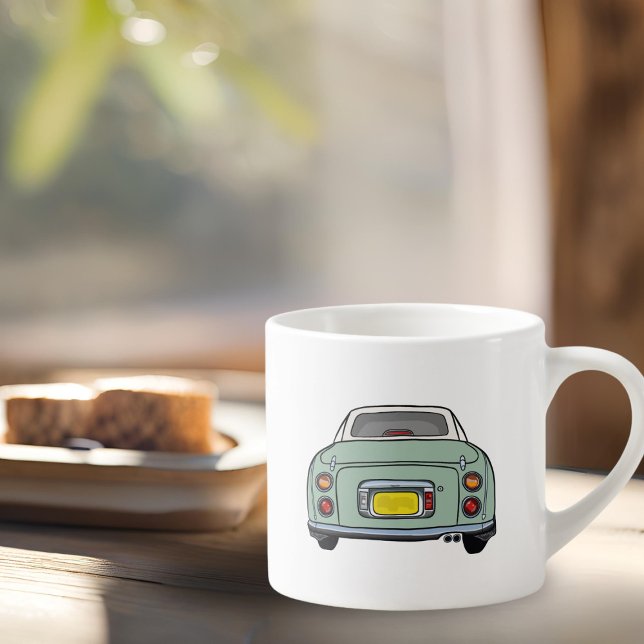 Figaration Namn Emerald Grönt Figaro Car Espressomugg (How do you like your coffee in a morning? I like mine with a fig. Add the name of yours)