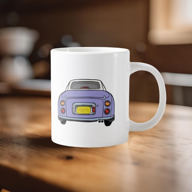 Figaration Namn Lilac Figaro Car Kaffemugg (Cute Lilac Figaro Car coffee mug with space for your name or your figgy's)