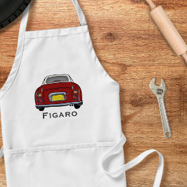 Figaration Red Figaro Car Namn Garage Apron Förkläde