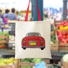Figaration Red Figaro Car Tote Bag Tygkasse