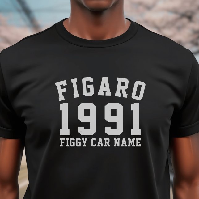 Figarationer 1991 Bildarens namn T Shirt (You can add your car name or registration number. We all love 1991!)