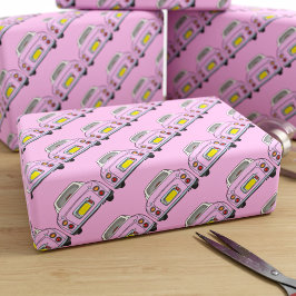 Figarationer Cute Rosa Figaro Car Wrapping Papper Presentpapper