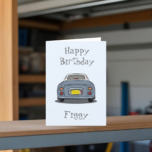 Figarationer Lapis Grått Figaro Car Grattis på föd Kort