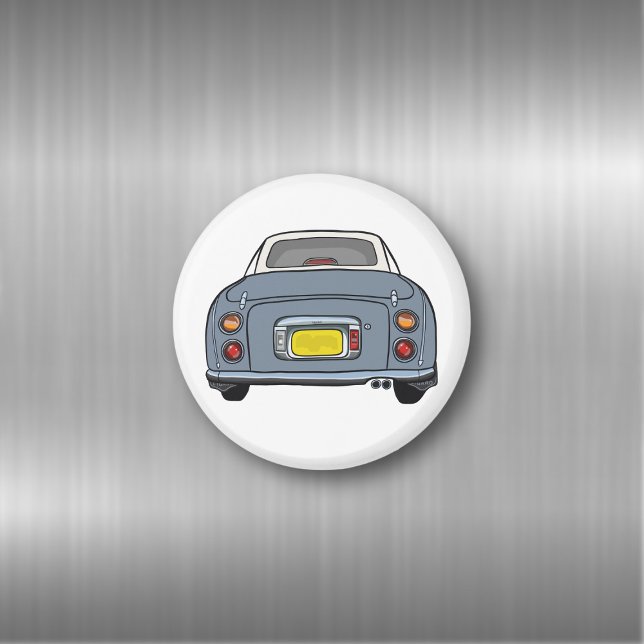 Figarationer Lapis Grått Figaro Car Magnet (Fun figgy magnet just for you. Handy for checking for rust on your lapis grey figaro car)