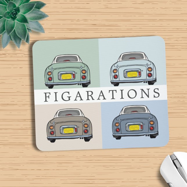 Figarationer Seasons of Figaro Car Personlig Musmatta (Love figaros and need a mouse mat? Add your name to this one!)