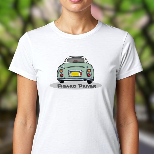 Figarations Emerald Grönt Figaro Driver Namn T Shirt (Add your name to this cute green figaro driver t-shirt! Perfect to wear whilst driving your cute car)