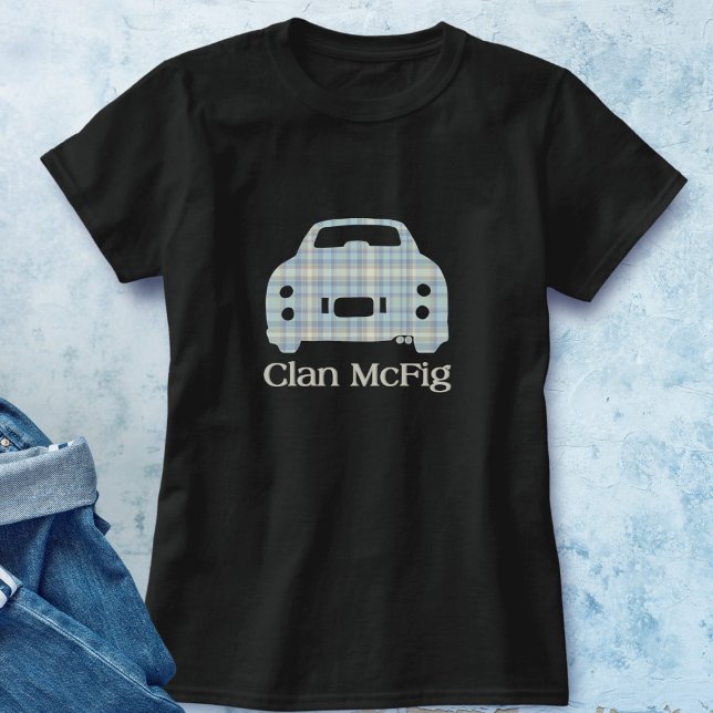 Figarations Figaro Tartan Car Clan McFig Tee (If you're part of the Clan McFig, this is the shirt for you)