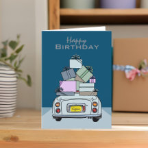 FigarBlek Aqua Figaro Birthday Card