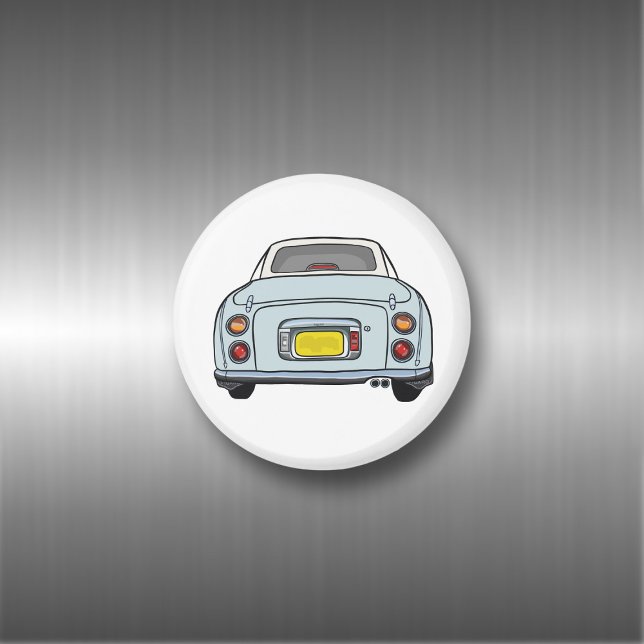 FigarBlek Aqua Figaro Car Magnet (Fun figgy magnet just for you. Handy for checking for rust on your pale aqua figaro car)