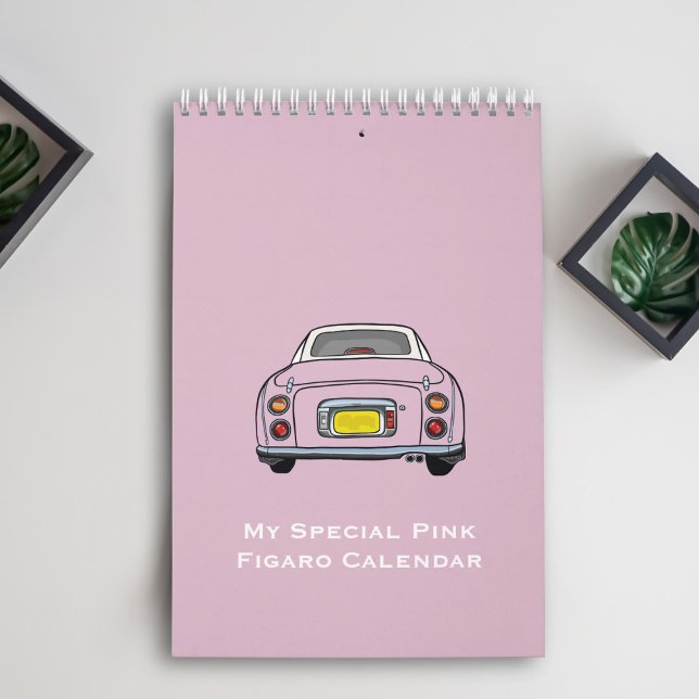Figarerna Cute Rosa Figaro Car Garage Calendar Kalender (A calendar for all your pink figaro meetings)