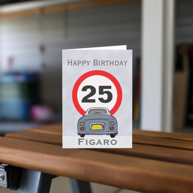 Figarerna Lapis Grått Figaro Bärgkort Kort (Happy birthday to your car! (or send it to your figaro loving friends))