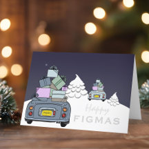 Figaro Car Lycklig Figmas-julkort
