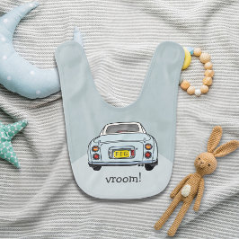 Figaro Figaro Car Namn Blek Aqua Baby Bib Hakklapp