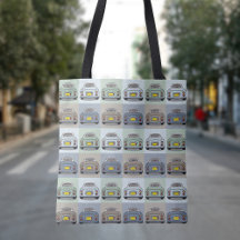Figaro Figaro Car Pop Art Mönster Tote Bag