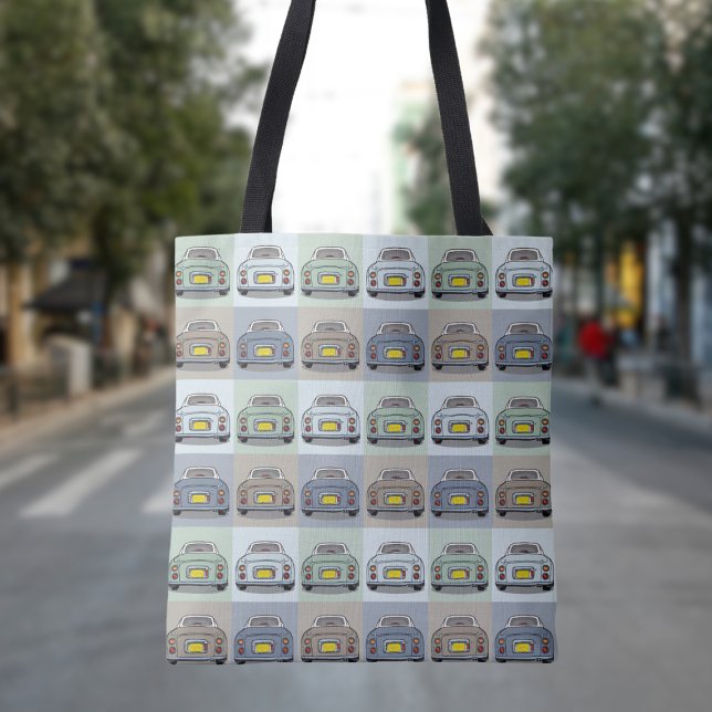 Figaro Figaro Car Pop Art Mönster Tote Bag Tygkasse (All the colours of the figaro based on the seasons of the year)