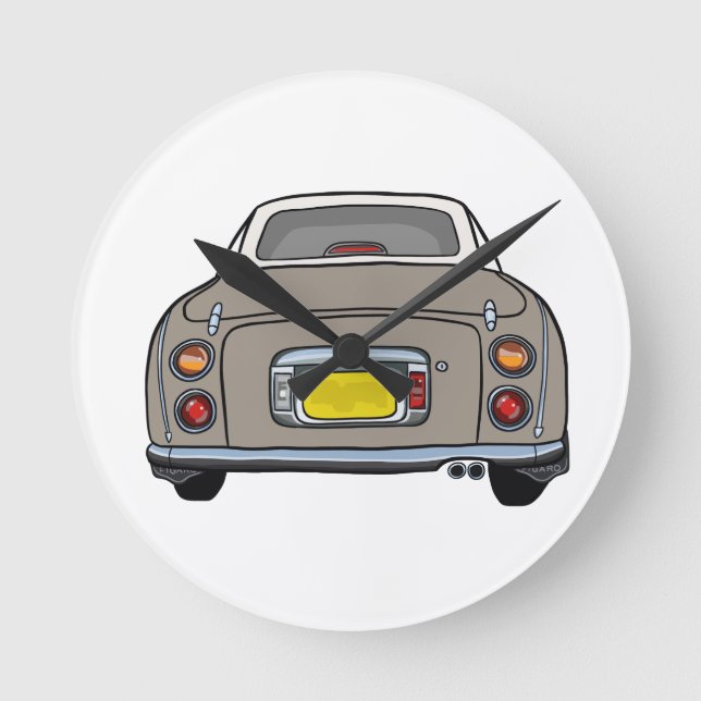 Figaro Figaro Car Topaz Mist Garage Clock Rund Klocka (Framsida)